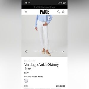PAIGE Jeans - Transcend Vintage (Verudo), new with tags
